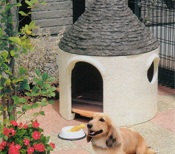 かわいい犬小屋 南イタリア トゥルーロ屋根 ペットこだわり商品 住まいのエクステリア サンエクス
